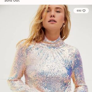 Free People Moonstruck Top in Lilac Glow Sz Small